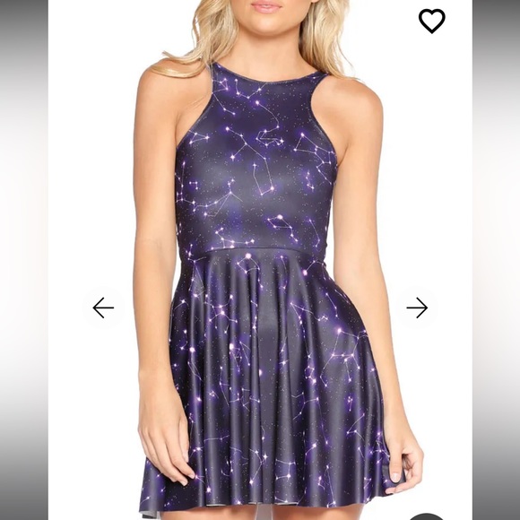 Black Milk Clothing XS Written In The Stars Reversible Skater Dress - Picture 3 of 3